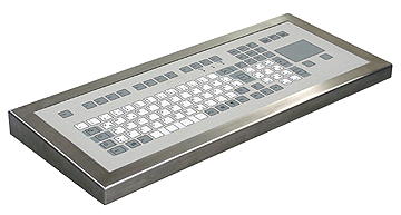 GeBE Picture KFT-105-V-Touch Folientastatur im Edelstahlgehäuse mit Touchpad, Fullsize IP65, USB Anschluss