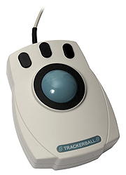 GeBE Picture TW-63 Tisch Trackball für PC, Ergonomische Maus für Terminals, USB, PS/2