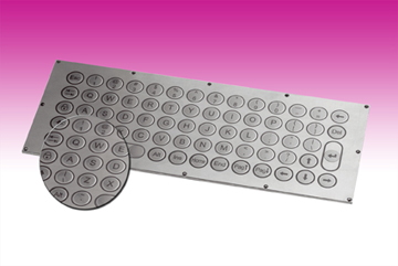 GeBE Picture PI 133: Edelstahltastatur, Metall Keyboard für POS, Made in EU