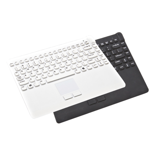 GeBE Picture Abwaschbare, desinfizierbare Slim Cool Plus Tastatur mit Touchpad