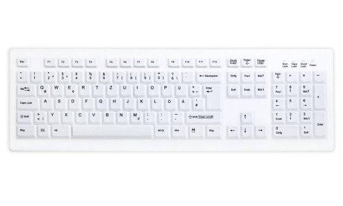 GeBE Picture KWA-105 Hygiene PC Tastatur, einfach zu reinigen, desinfizierbar, Made in EU