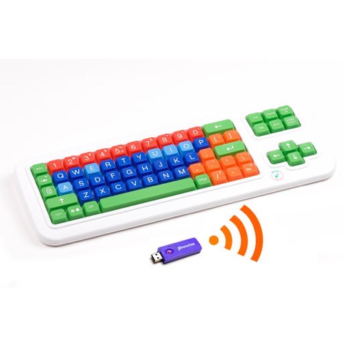 GeBE Picture Clevy PC Tastatur für Kinder, Keyboard Homeschooling, Made in EU, bunte Tasten