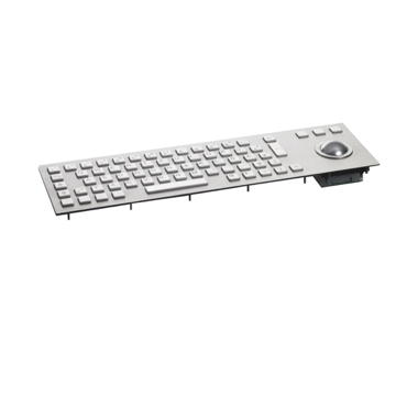 GeBE Picture KVK-68 PC Tastatur Edelstahl mit Trackball für Terminal, mit USB, 