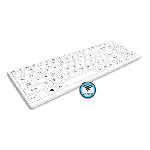 GeBE Picture Hygienische Its Cool-Flat-Wireless,Tastatur, mit Silikonschutzbezug, abwaschbar