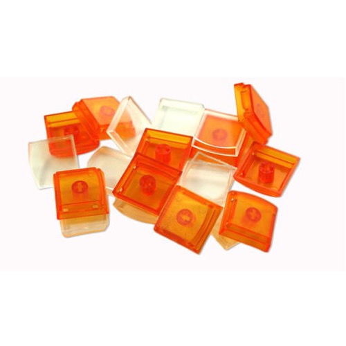 GeBE Picture Einzeltasten in orange 10 Stück, Ersatz für X-Keys Tastaturen, XK, Wechselkappen