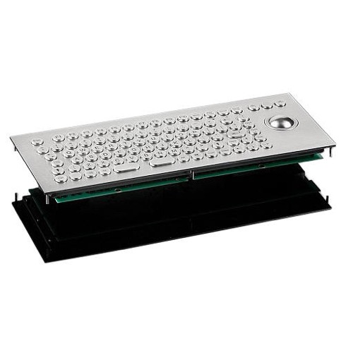 GeBE Picture KVD-86 Edelstahltastatur Frontplattenversion mit Trackball, USB, IP65