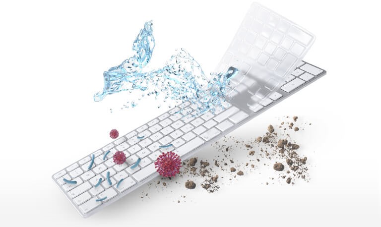 GeBE Picture Press Release: Keyboard protection skins do not let germs through (PI 175)